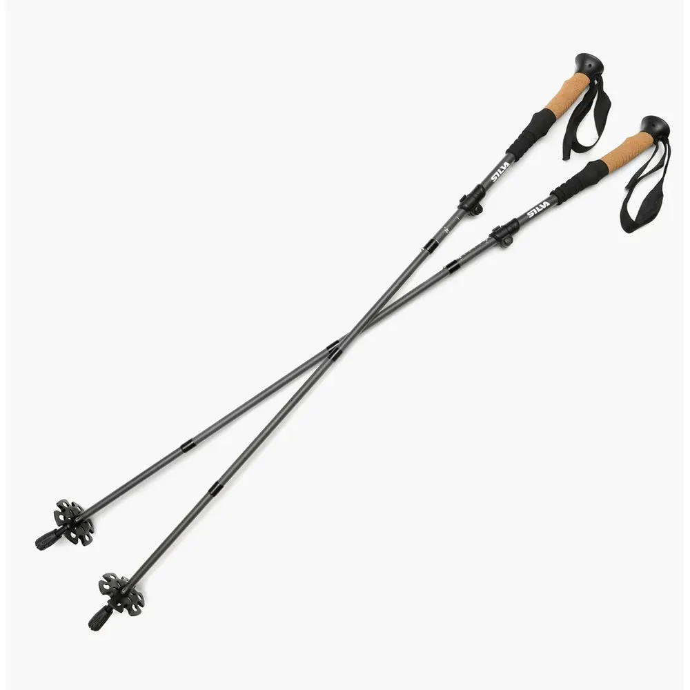 輕巧鋁合金 Z 型登山杖一對裝 Trekking pole carbon aluminum Z-fold grey 1 pair