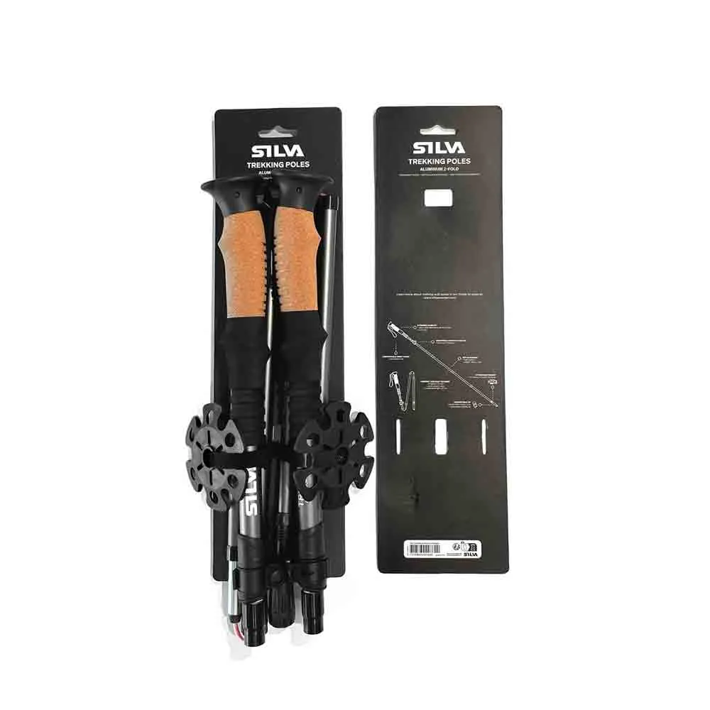 輕巧鋁合金 Z 型登山杖一對裝 Trekking pole carbon aluminum Z-fold grey 1 pair