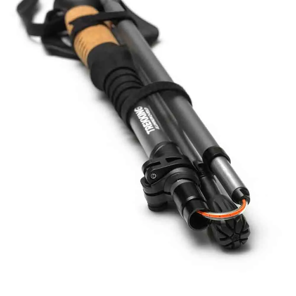 輕巧鋁合金 Z 型登山杖一對裝 Trekking pole carbon aluminum Z-fold grey 1 pair