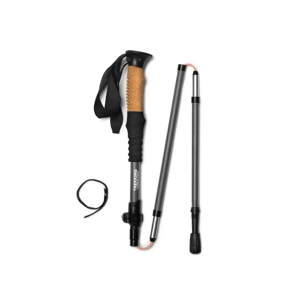 輕巧鋁合金 Z 型登山杖一對裝 Trekking pole carbon aluminum Z-fold grey 1 pair