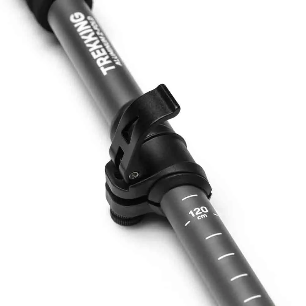 輕巧鋁合金 Z 型登山杖一對裝 Trekking pole carbon aluminum Z-fold grey 1 pair
