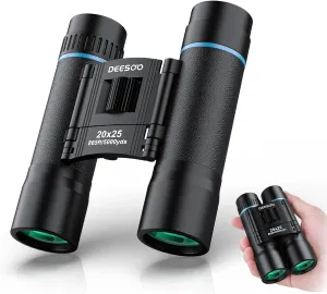 20X25 Binoculars for Adults High Powered - Deesoo Compact Binoculars for Adults and Kids - Easy Focus for Bird Watching Cruise Travel Concerts Hiking