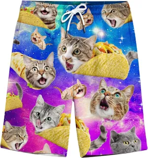 ACEPrints Funny Hawaiian Shorts for Men Casual Shorts Men Retro Hawaiian Mens Shorts Swim Shorts for Men Mens Swim Trunks