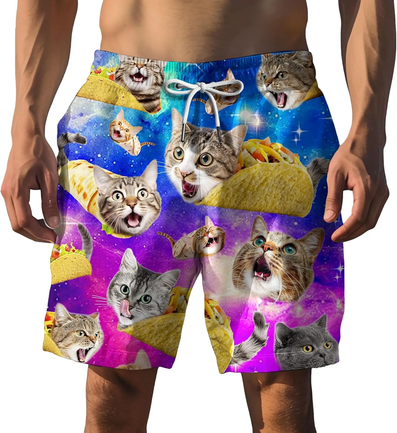 ACEPrints Funny Hawaiian Shorts for Men Casual Shorts Men Retro Hawaiian Mens Shorts Swim Shorts for Men Mens Swim Trunks