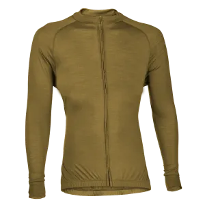 Army Olive Merino Wool Jersey - Long Sleeve