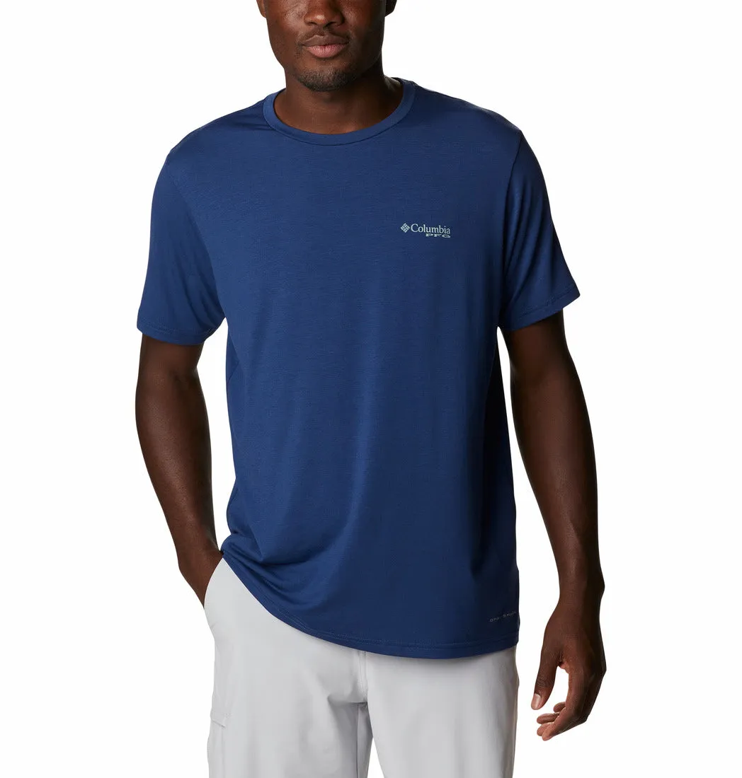Columbia Mens PFG Fish Flag Tech Tee Short Sleeve Hiking T-Shirt