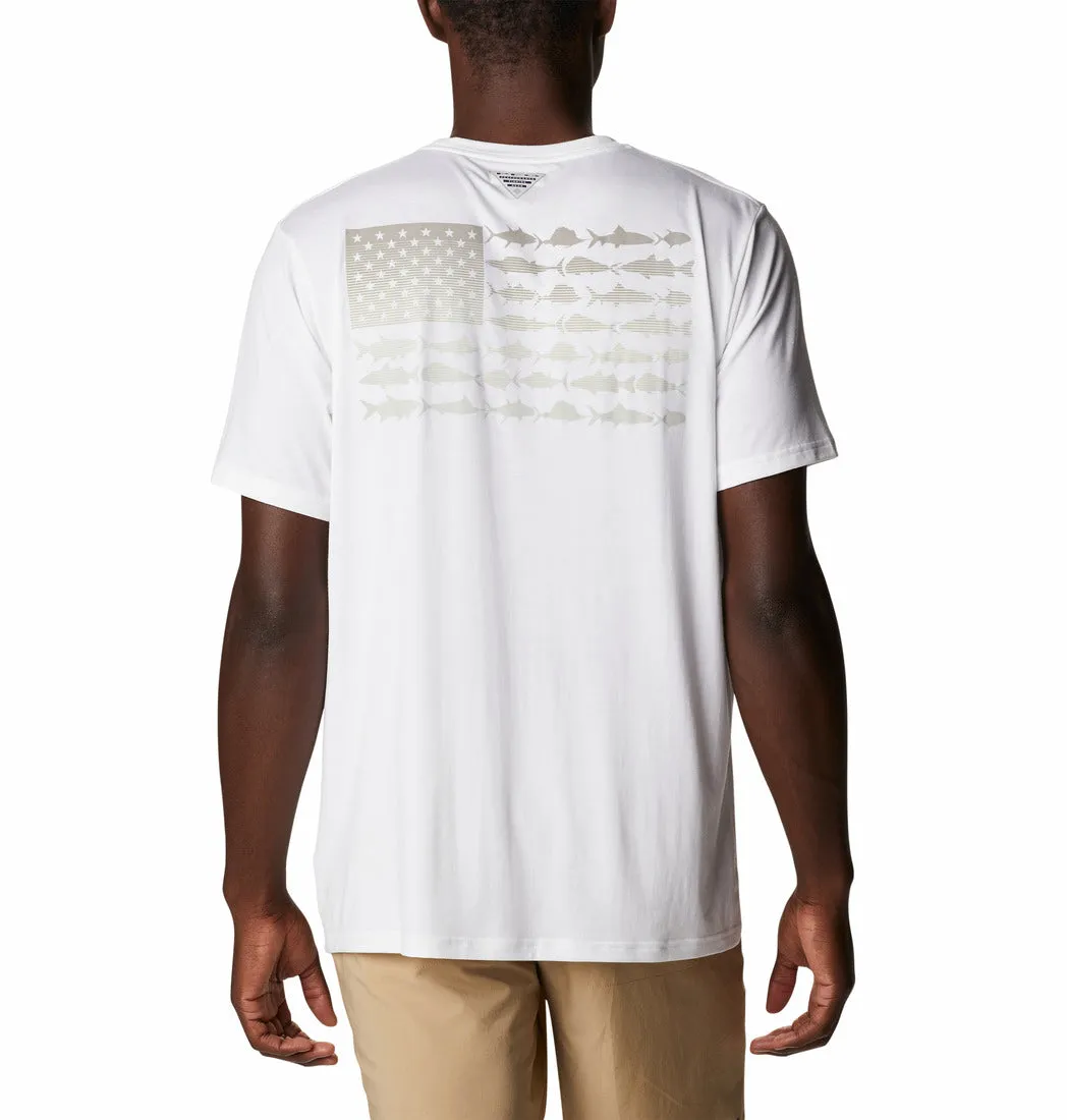 Columbia Mens PFG Fish Flag Tech Tee Short Sleeve Hiking T-Shirt