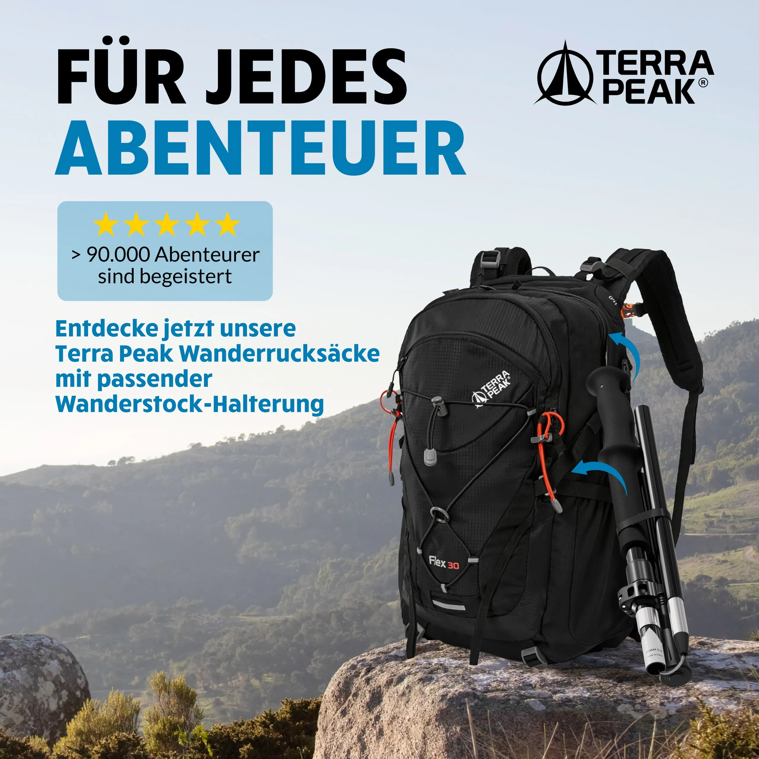 Faltbare Wanderstöcke aus Aluminium