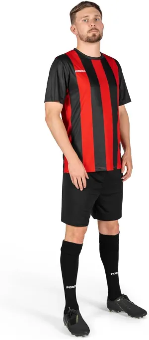 FORZA Mens Striped Soccer Uniform | Includes Jersey, Shorts, and Knee-High Socks  Available in Sizes XS-XXL