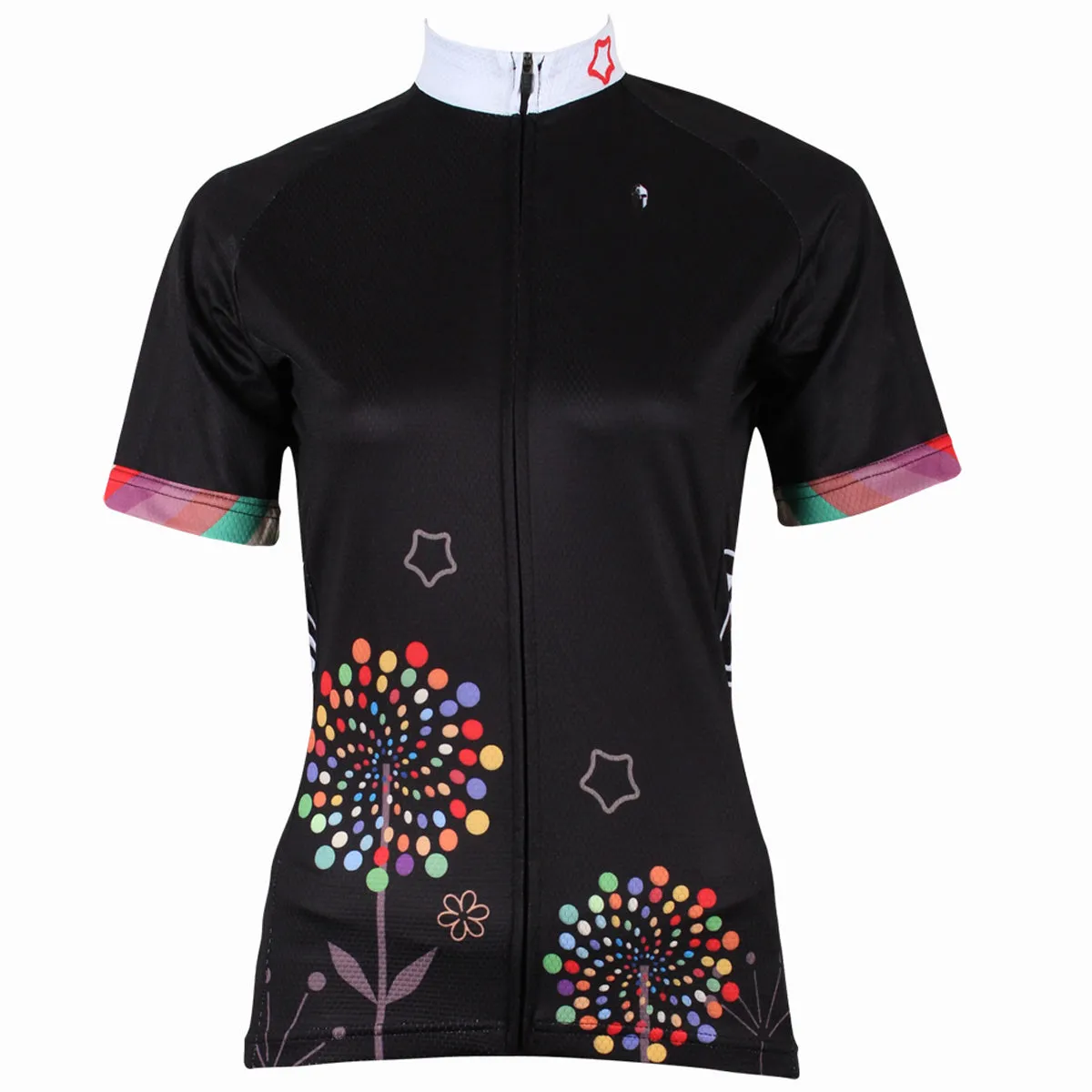 ILPALADINO Dandelion Black Cycling Jersey Bicycling Summer Pro Cycle Apparel Outdoor Sports Leisure Biking Shirts Breathable and Comfortable NO.212