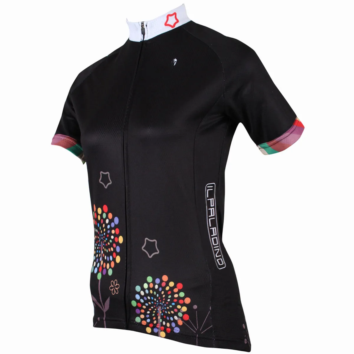 ILPALADINO Dandelion Black Cycling Jersey Bicycling Summer Pro Cycle Apparel Outdoor Sports Leisure Biking Shirts Breathable and Comfortable NO.212