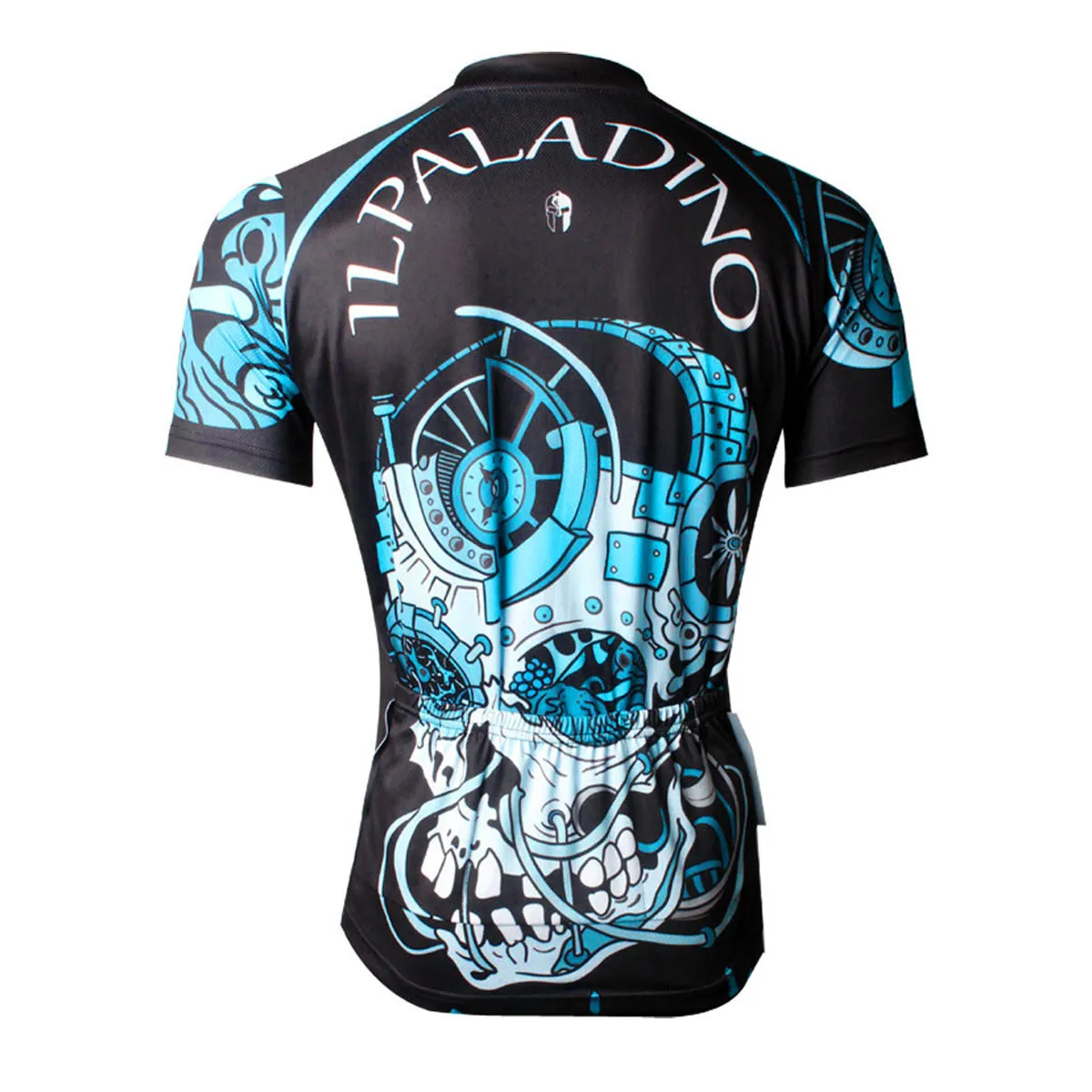 ILPALADINO Sick Skull Men's Cycling Jersey Fashion Bicycling Pro Cycle Clothing Racing Apparel Outdoor Sports Leisure Biking T-shirt  Black and Blue Comfortable Biking Apparel 738