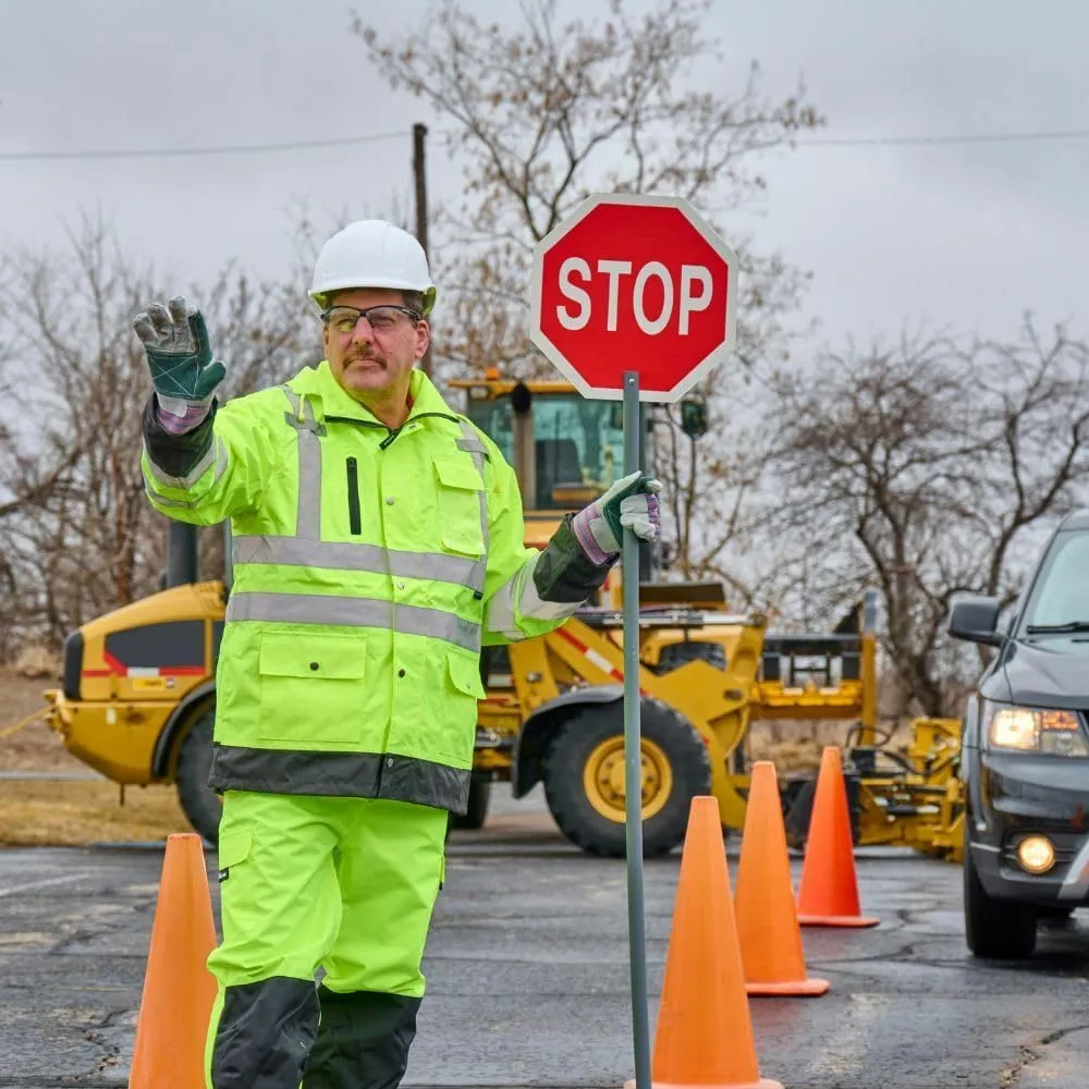 J. J. Keller & Associates, Inc. High Visibility Reflective Rain Jacket, Class 3, SAFEGEAR