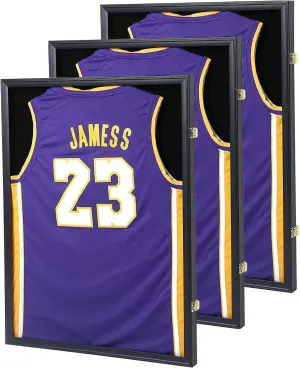 Jersey Display Frame Case, Large Lockable Shadow Box Sports Jersey Frame with 98% UV Protection Acrylic and Hanger for Baseball Basketball Football Shirt