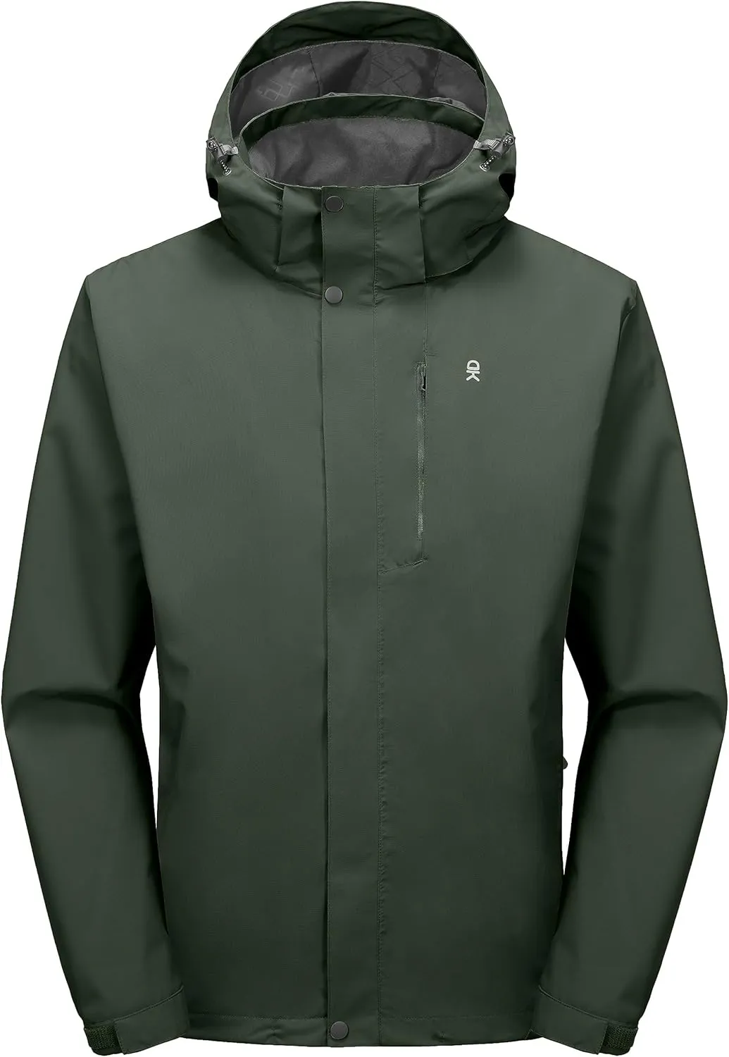 Little Donkey Andy Men's Waterproof Rain Jacket Lightweight Hooded Raincoat Rain Shell for Travel Hiking Golf