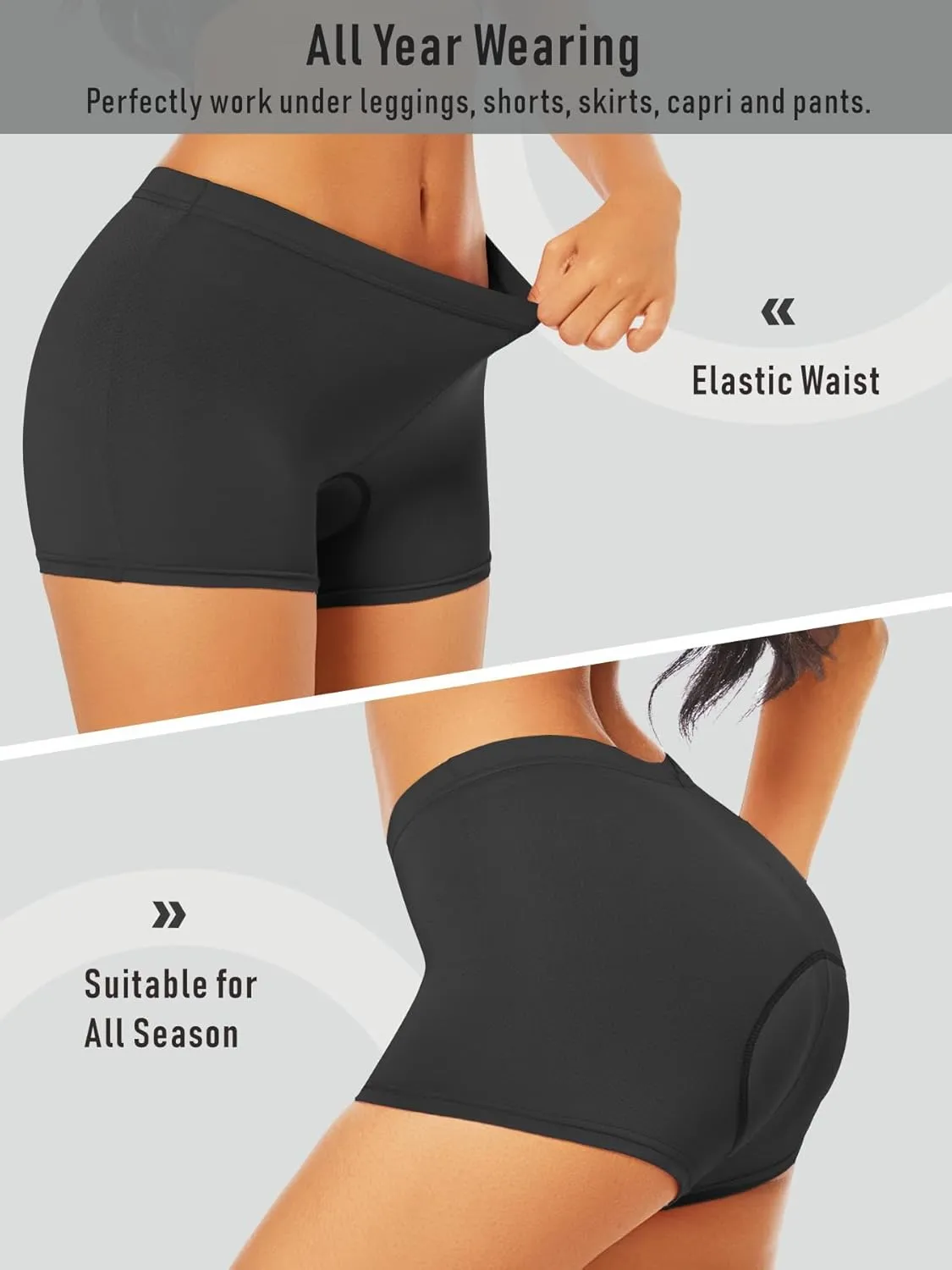qualidyne Women's Cycling Underwear 4D Padded Gel Bike Bicycle Shorts Mountain Undershorts Riding Briefs