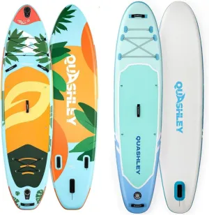 Quashley Blue Inflatable Paddle Board 2 Set Stand Up Paddleboards
