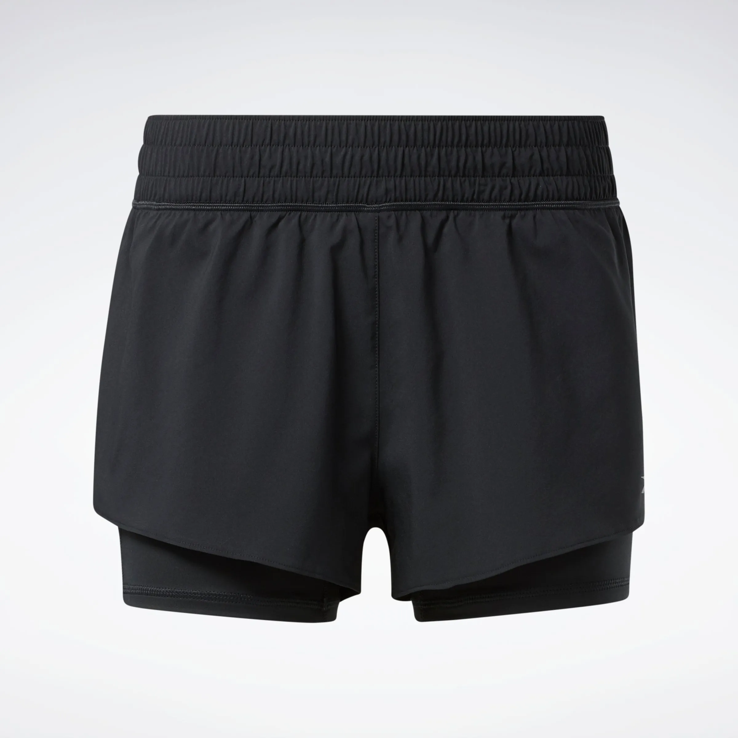 Reebok Apparel Women Running Two-In-One Shorts Black