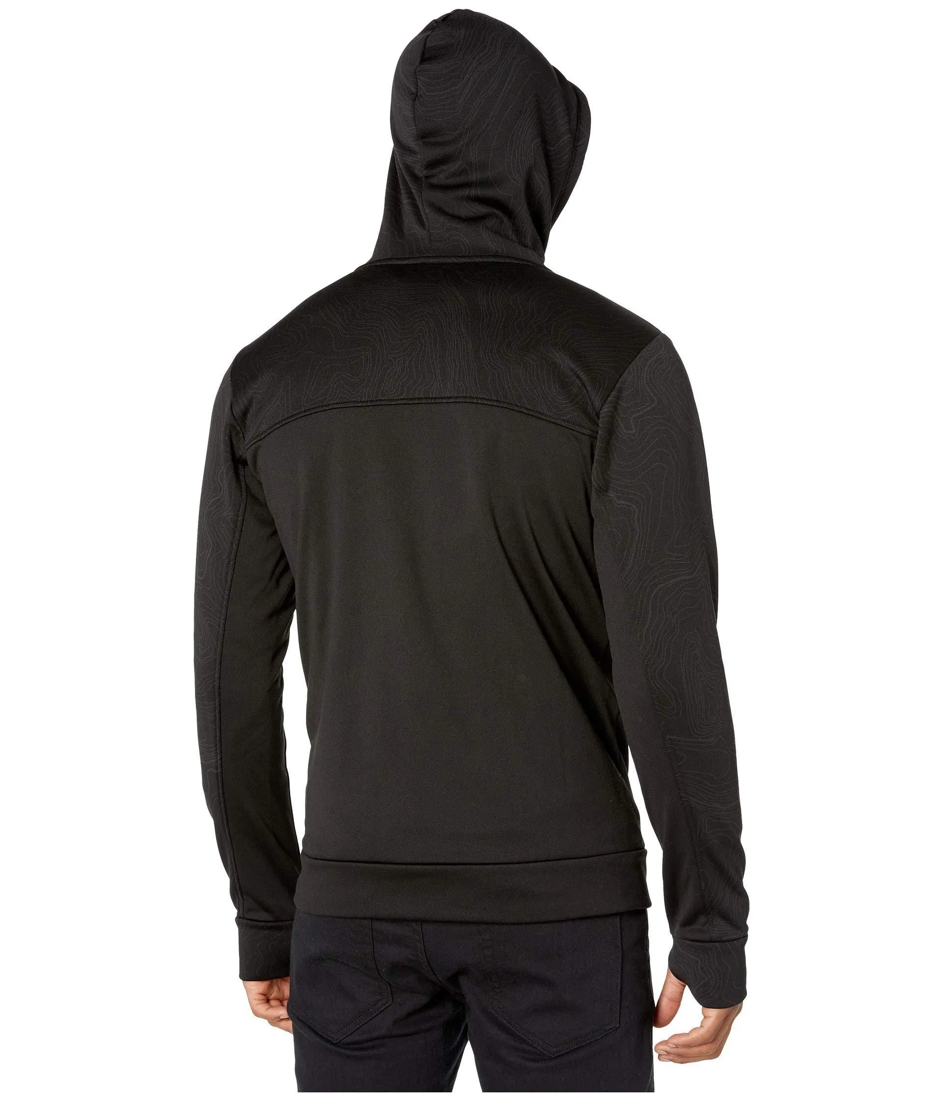 The North Face Men's Surgent Bloc Full Zip Hoodie 2.0, TNF Black Topo Print, M