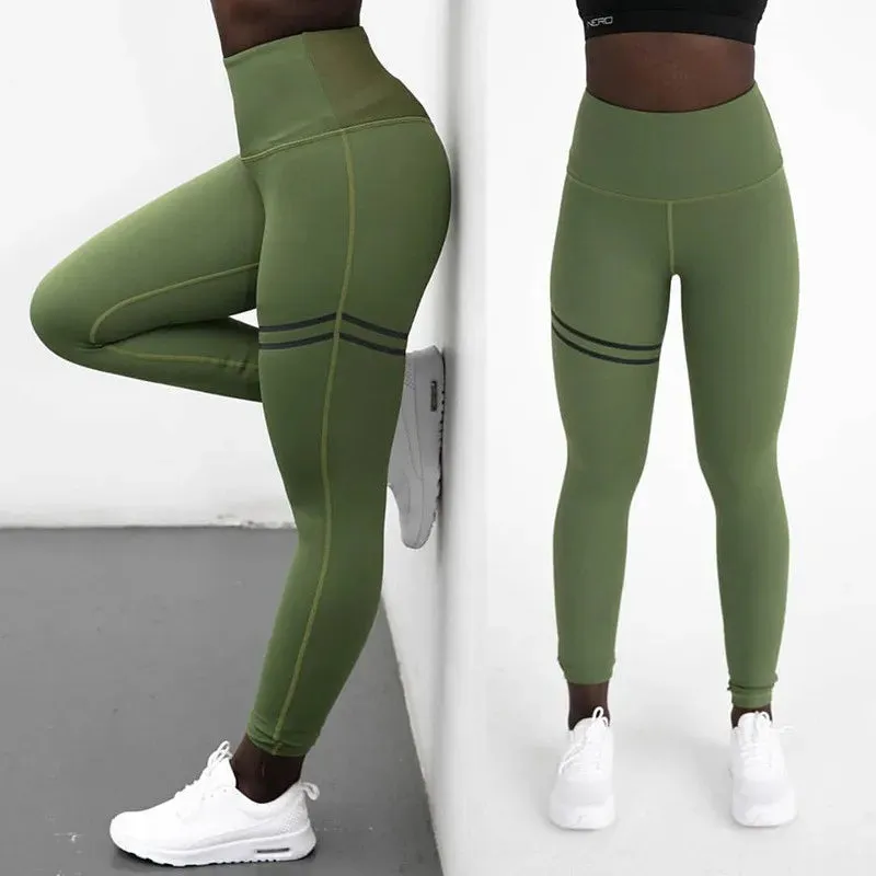 Women's Pants Fitness Leggings Printed High Waist Pants Running Gym Sport Jogging Pants Trousers